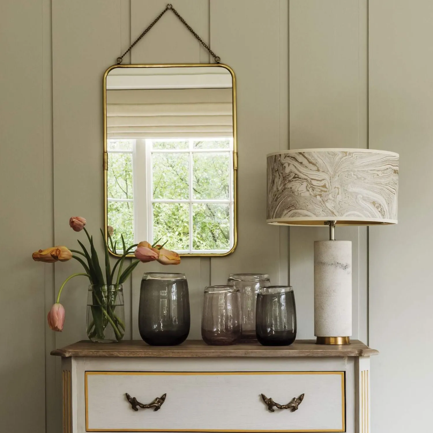 Graham & Green Gold Carriage Mirrors