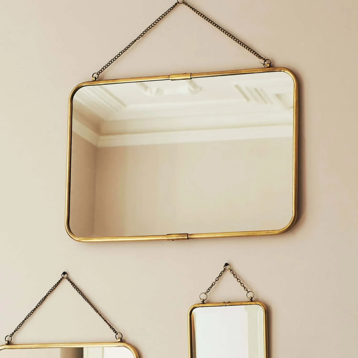 Graham & Green Gold Carriage Mirrors