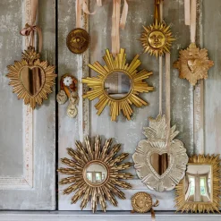 Graham & Green Gold Convex Halo Wall Mirror