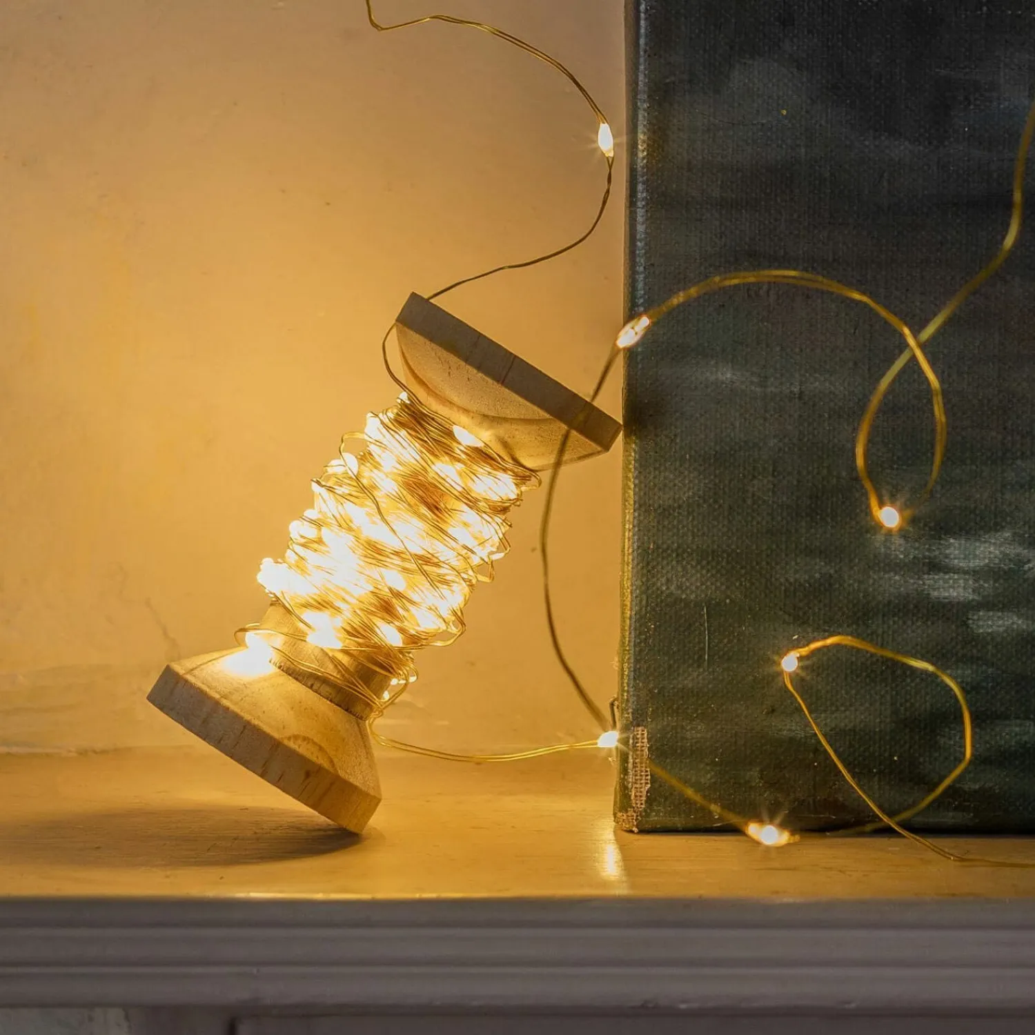 Graham & Green Gold LED Lights on a Spool