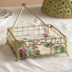 Graham & Green Gold Mesh Napkin Holder