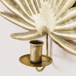 Graham & Green Gold Palm Candle Holder Wall Sconce