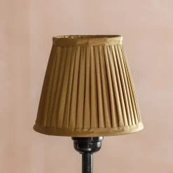 Graham & Green Gold Pleated Lamp Shade