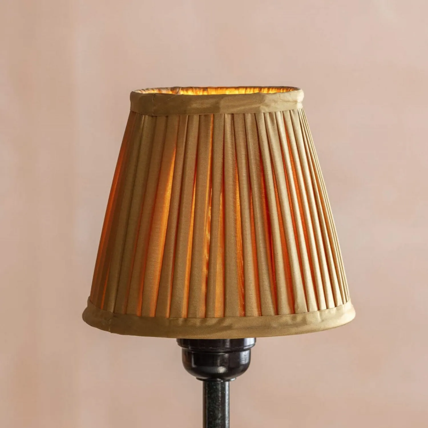 Graham & Green Gold Pleated Lamp Shade