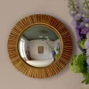 Graham & Green Gold Round Convex Wall Mirror