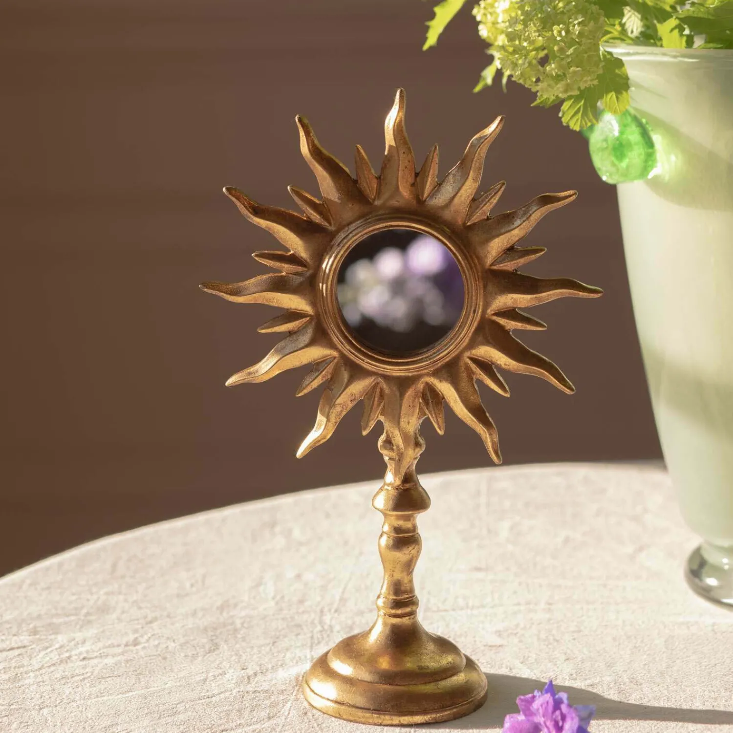 Graham & Green Golden Sun Table Mirror