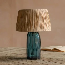 Graham & Green Granville Lagoon Glass Table Lamp
