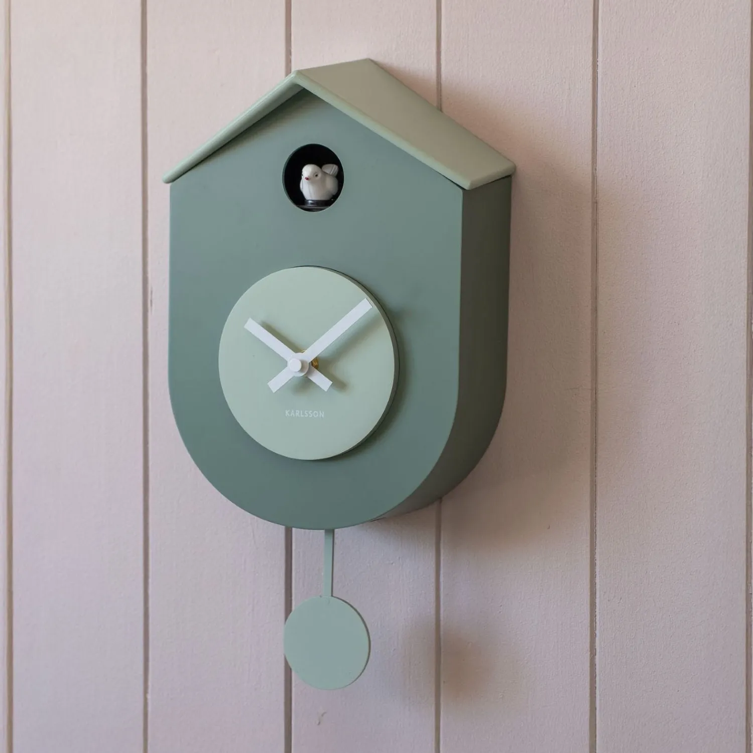 Graham & Green Grato Green Cuckoo Wall Clock