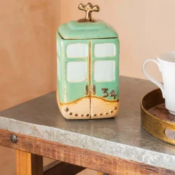 Graham & Green Green Cable Car Cookie Jar