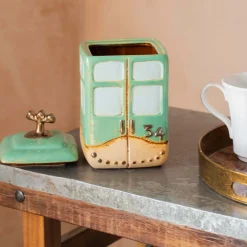 Graham & Green Green Cable Car Cookie Jar