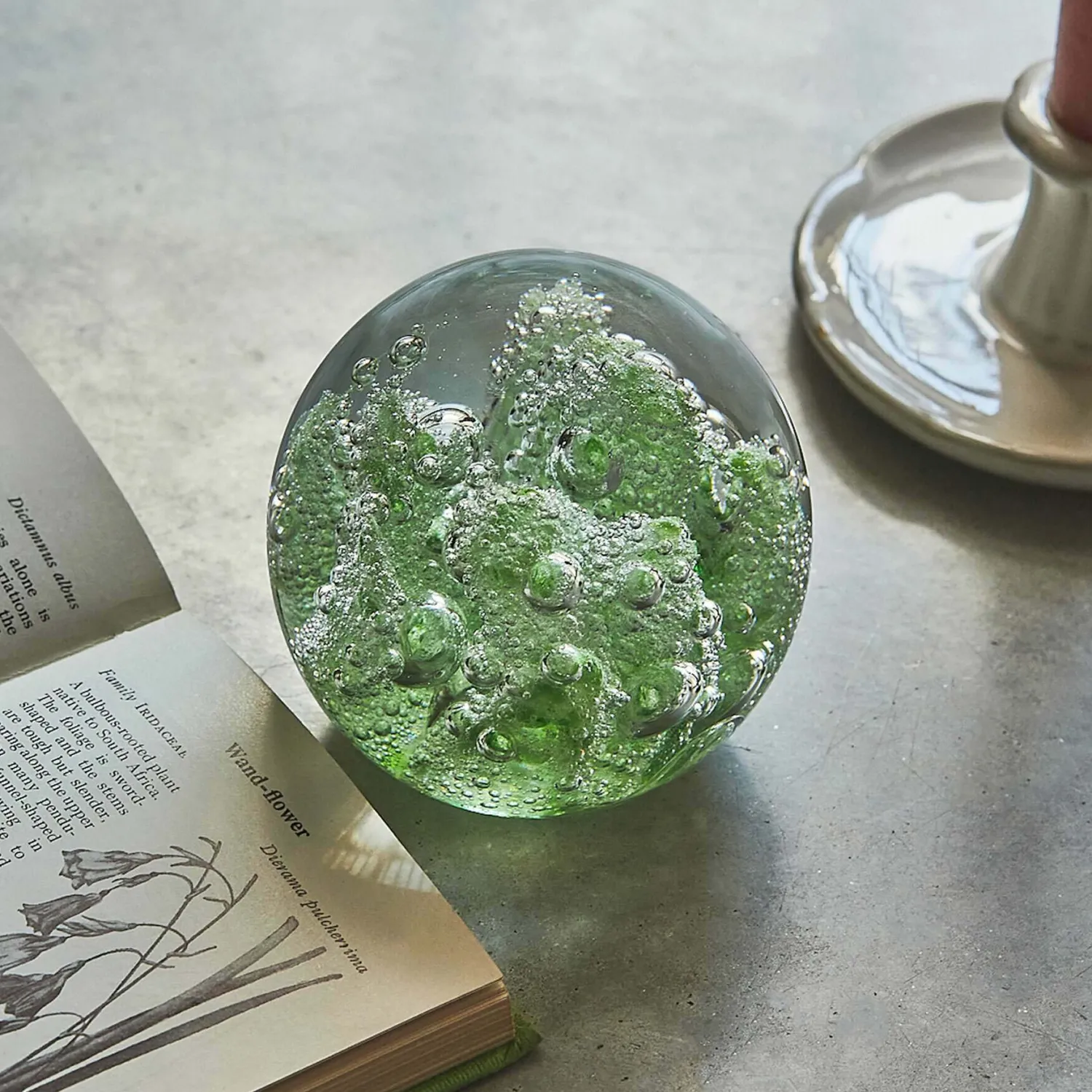 Graham & Green Green Coral Glass Ornament