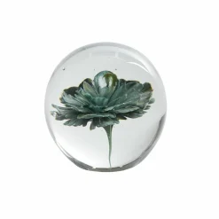 Graham & Green Green Flower Glass Ornament