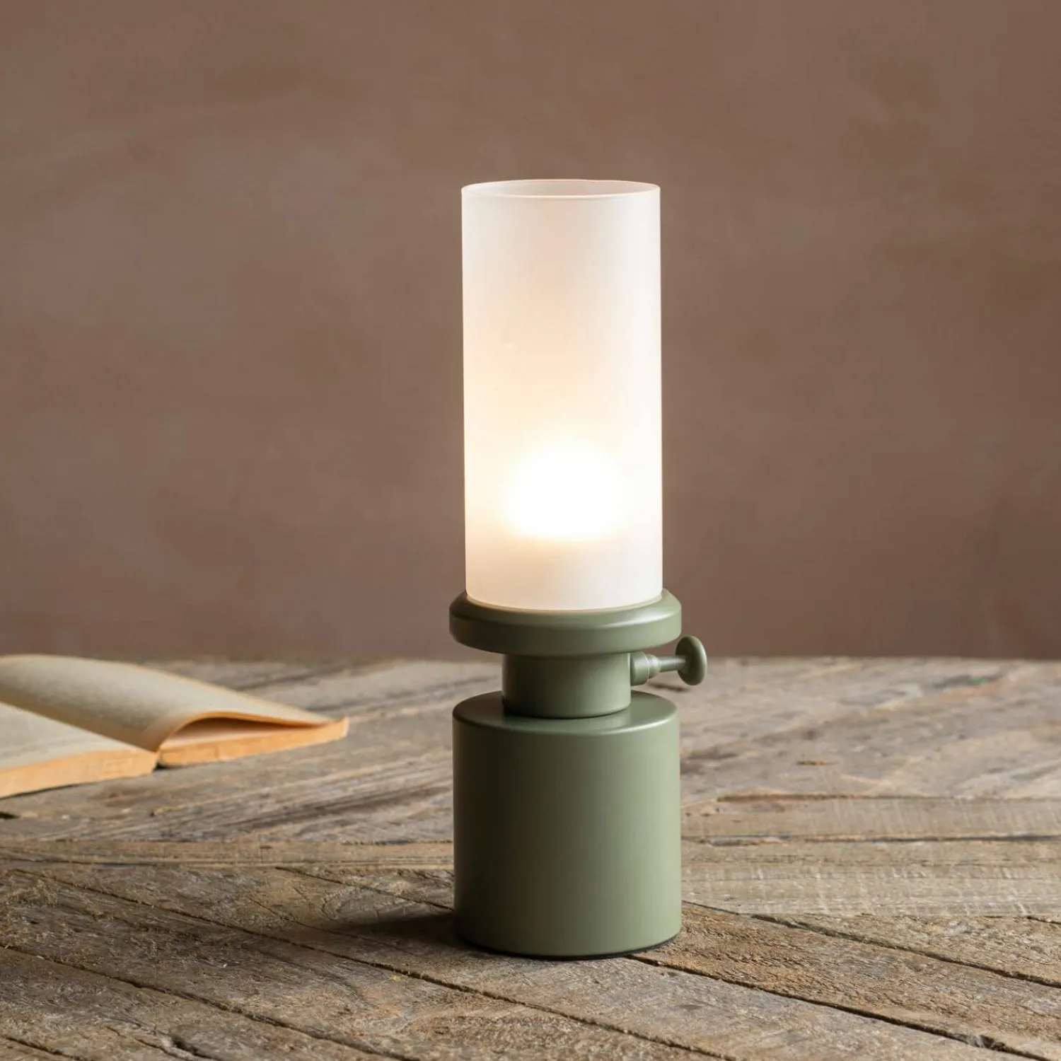 Graham & Green Green LED Oil Lamp