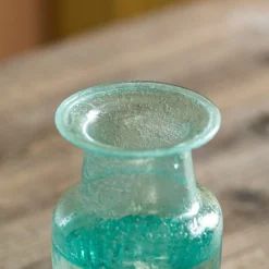 Graham & Green Green Ribbed Vase