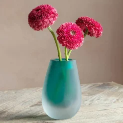Graham & Green Green Sandblasted Vase