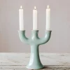 Graham & Green Green Stoneware Candle Holder