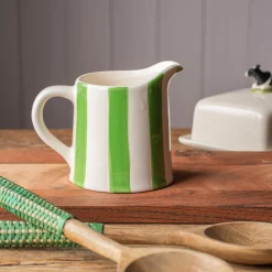 Graham & Green Green Stripe Creamer Jug