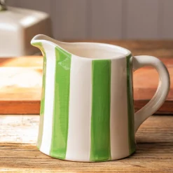 Graham & Green Green Stripe Creamer Jug