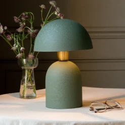 Graham & Green Green Textured Dome Table Lamps
