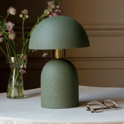 Graham & Green Green Textured Dome Table Lamps