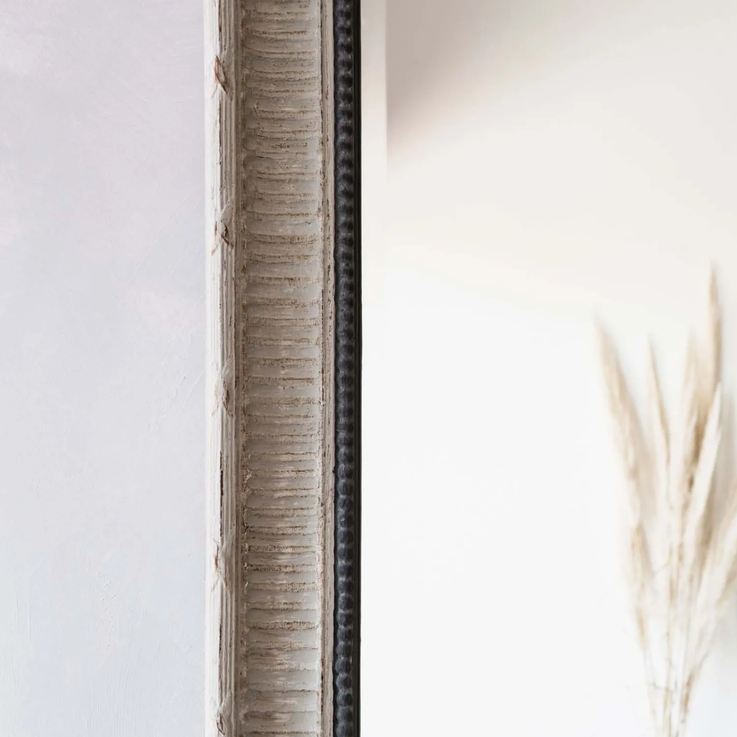 Graham & Green Grey Bevelled Wooden Mirror