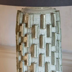 Graham & Green Grey Ceramic Table Lamp with Shade