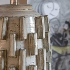 Graham & Green Grey Ceramic Table Lamp with Shade