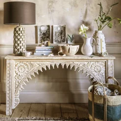 Graham & Green Grey Ceramic Table Lamp with Shade