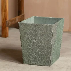 Graham & Green Grey Faux Shagreen Bin