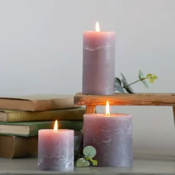 Graham & Green Grey Pillar Candles