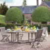 Graham & Green Grey Teak 10 Seater Garden Table
