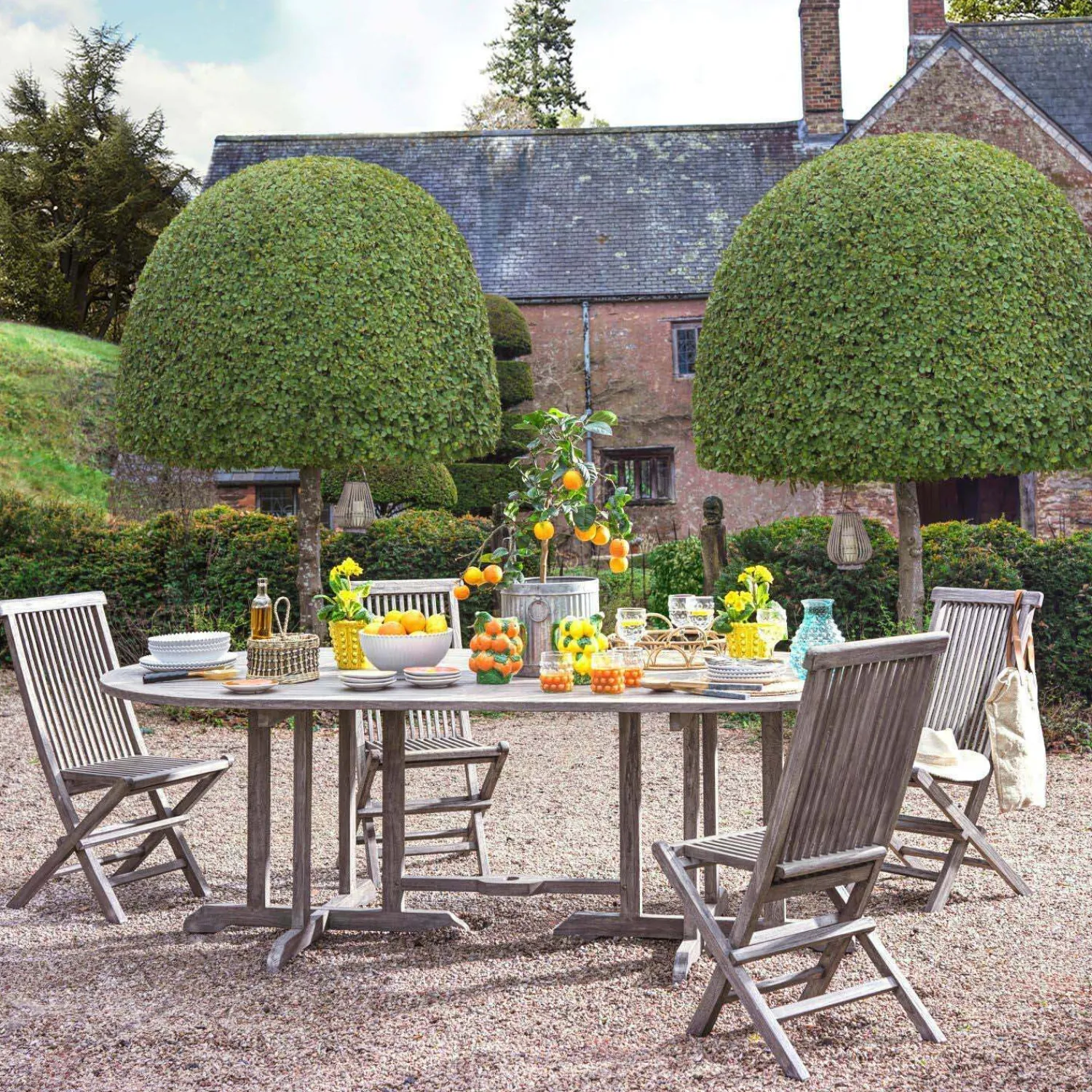 Graham & Green Grey Teak 10 Seater Garden Table