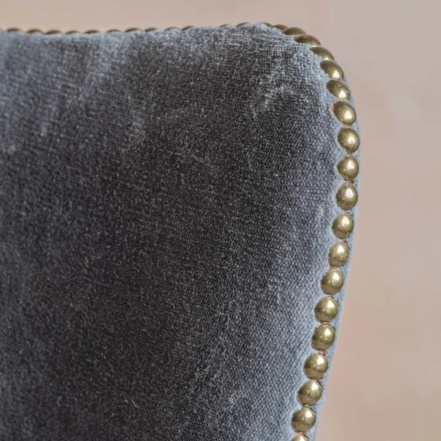 Graham & Green Grey Velvet Upholstered Dining Chair