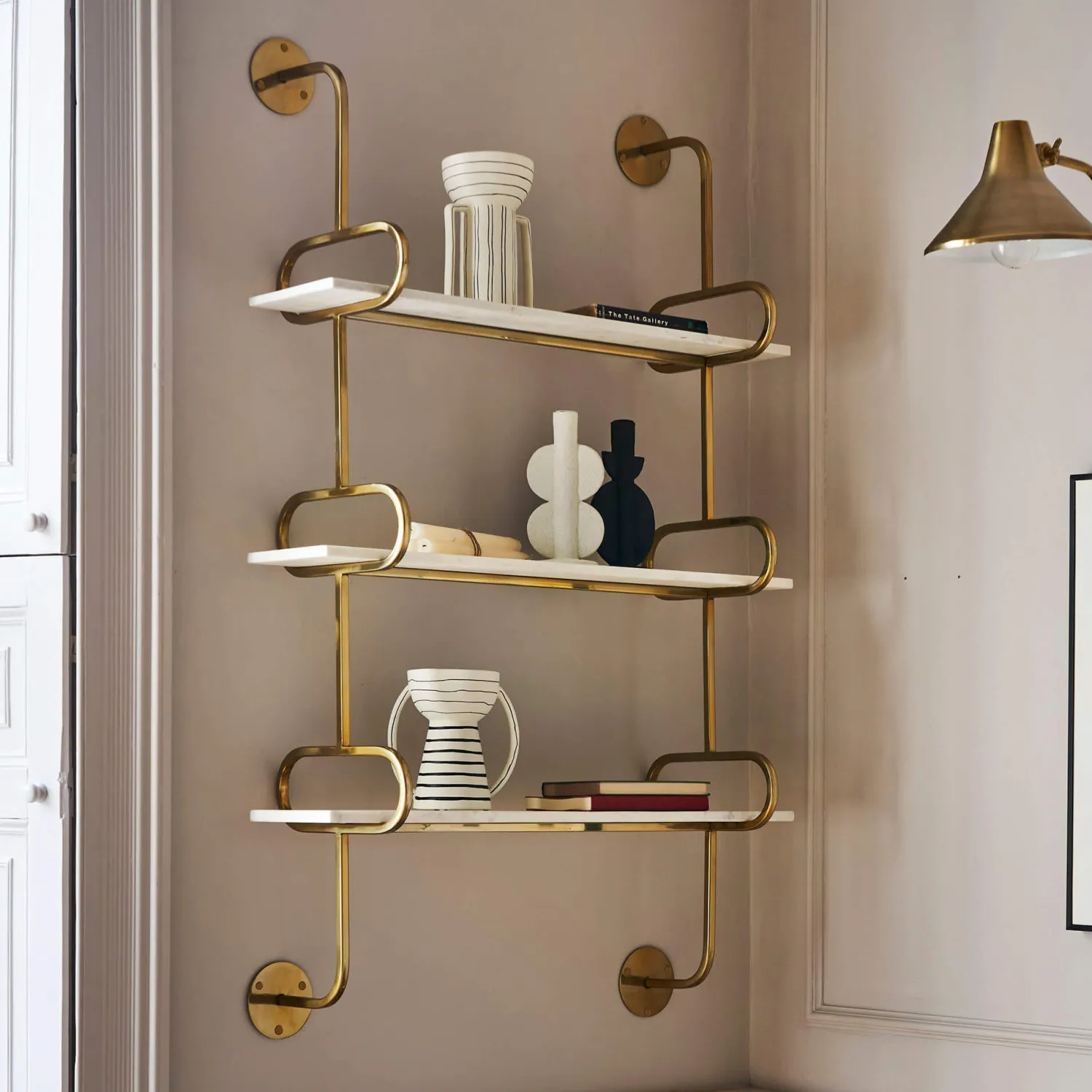 Graham & Green Hallie Three Tier Marble Shelf