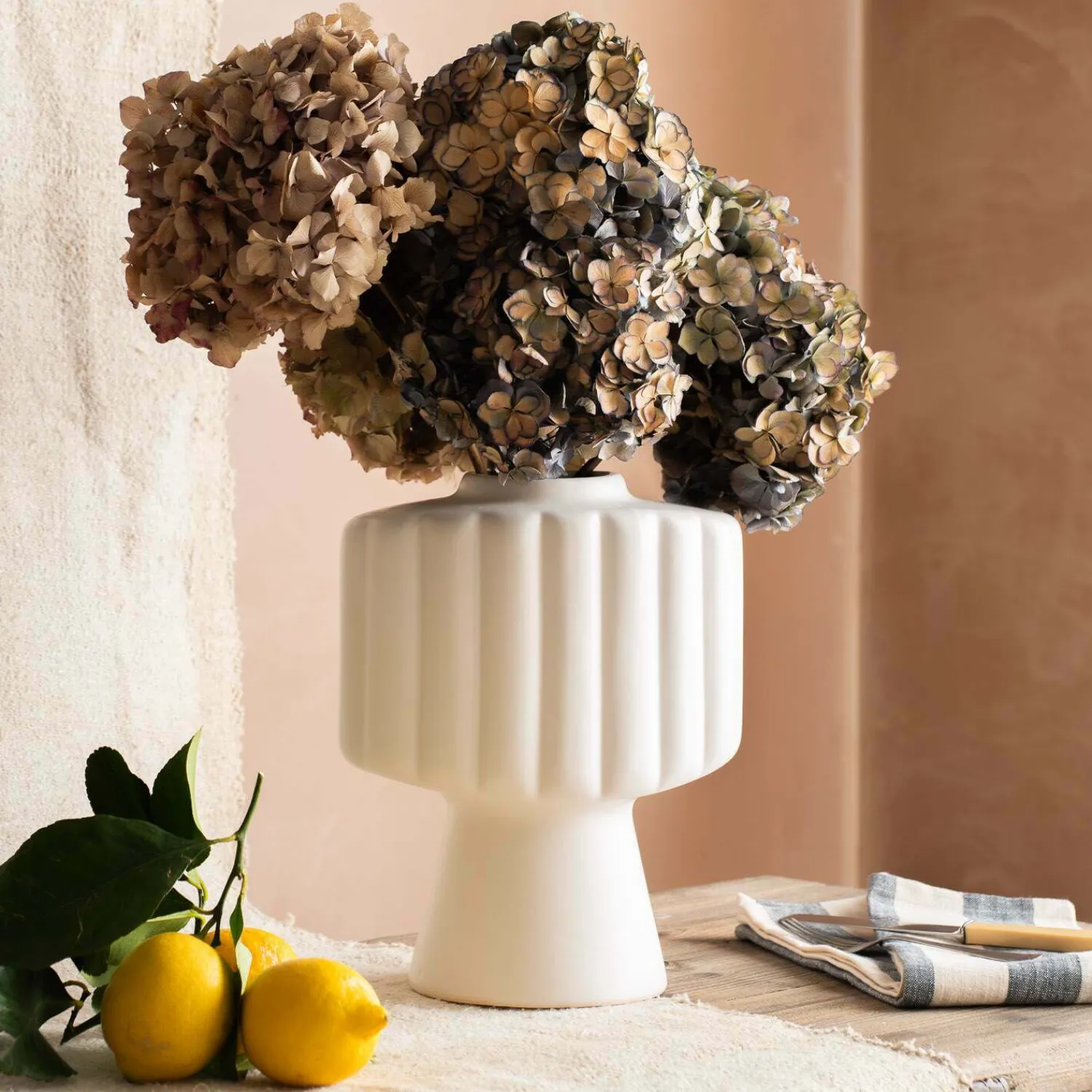 Graham & Green Harman White Ceramic Vase