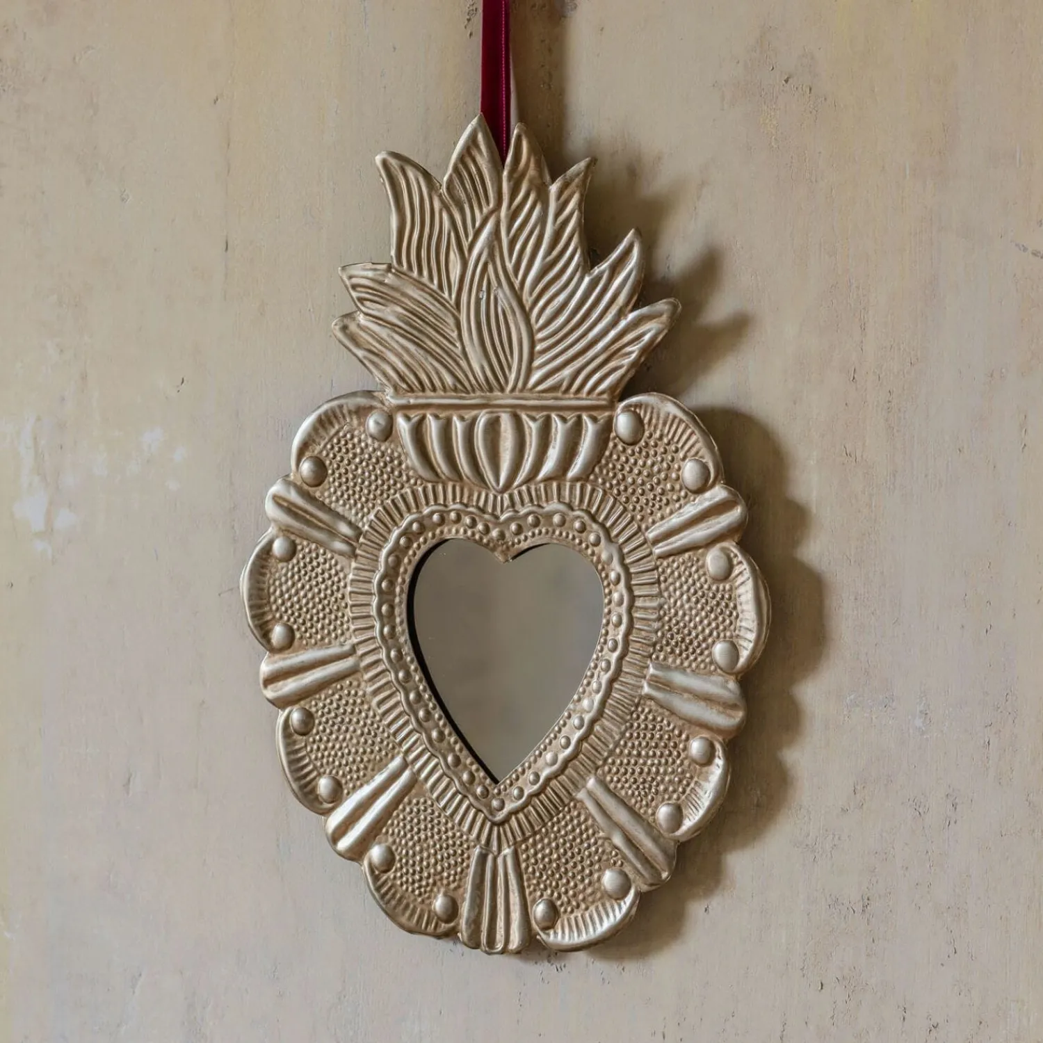 Graham & Green Heart and Flames Mirror