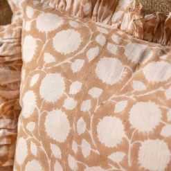 Graham & Green Indian Hand Block Printed Rectangular Floral Cushions