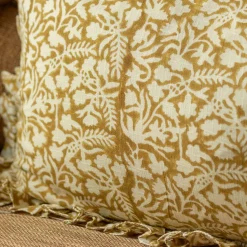 Graham & Green Indian Hand Block Printed Rectangular Floral Cushions