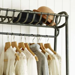 Graham & Green Industrial Black Metal Coat Rack