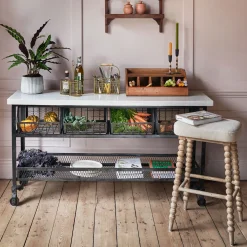 Graham & Green Industrial Marble Storage Console