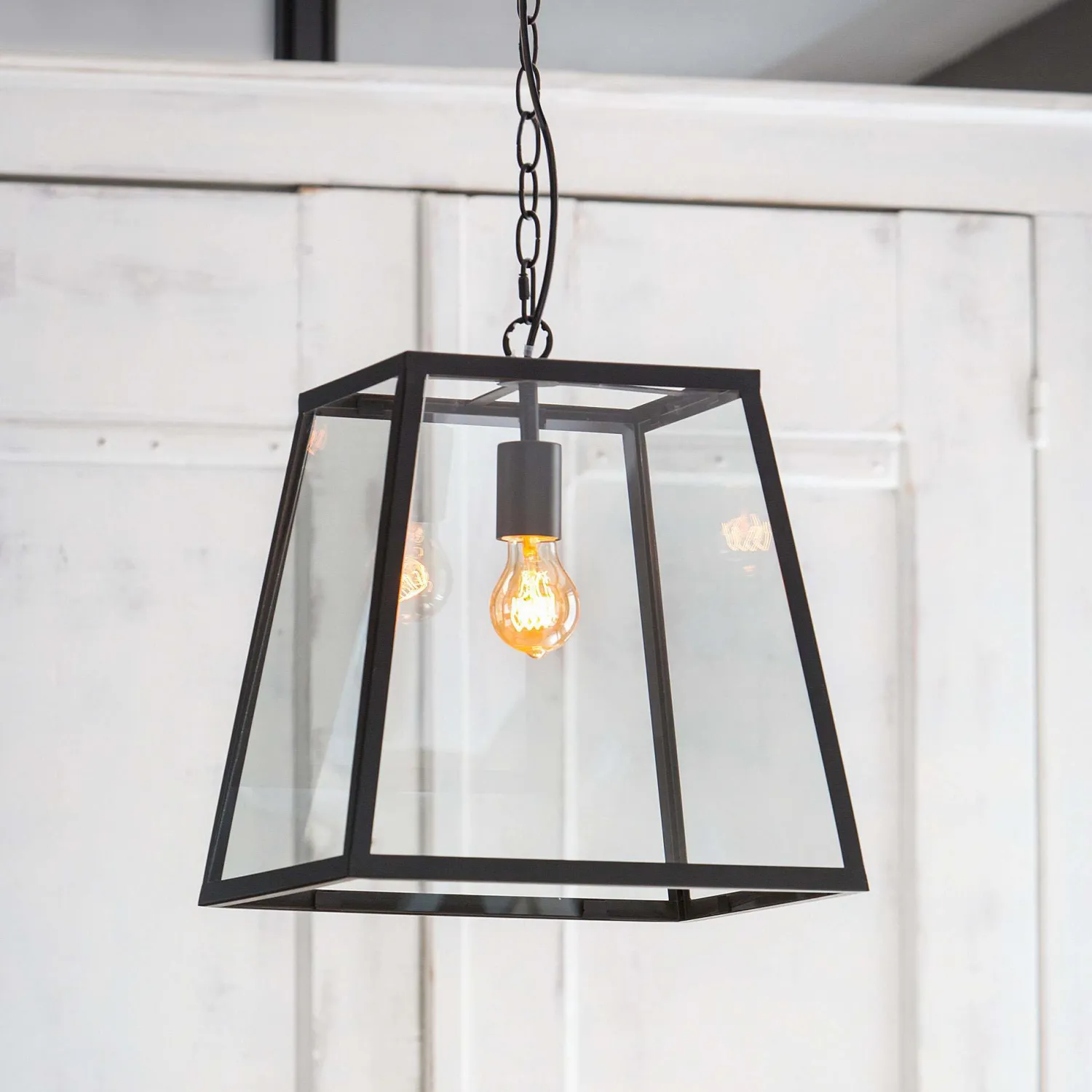 Graham & Green Inko Glass Lantern Pendant Light