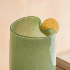 Graham & Green Jade and Yellow Large Bolita Vase