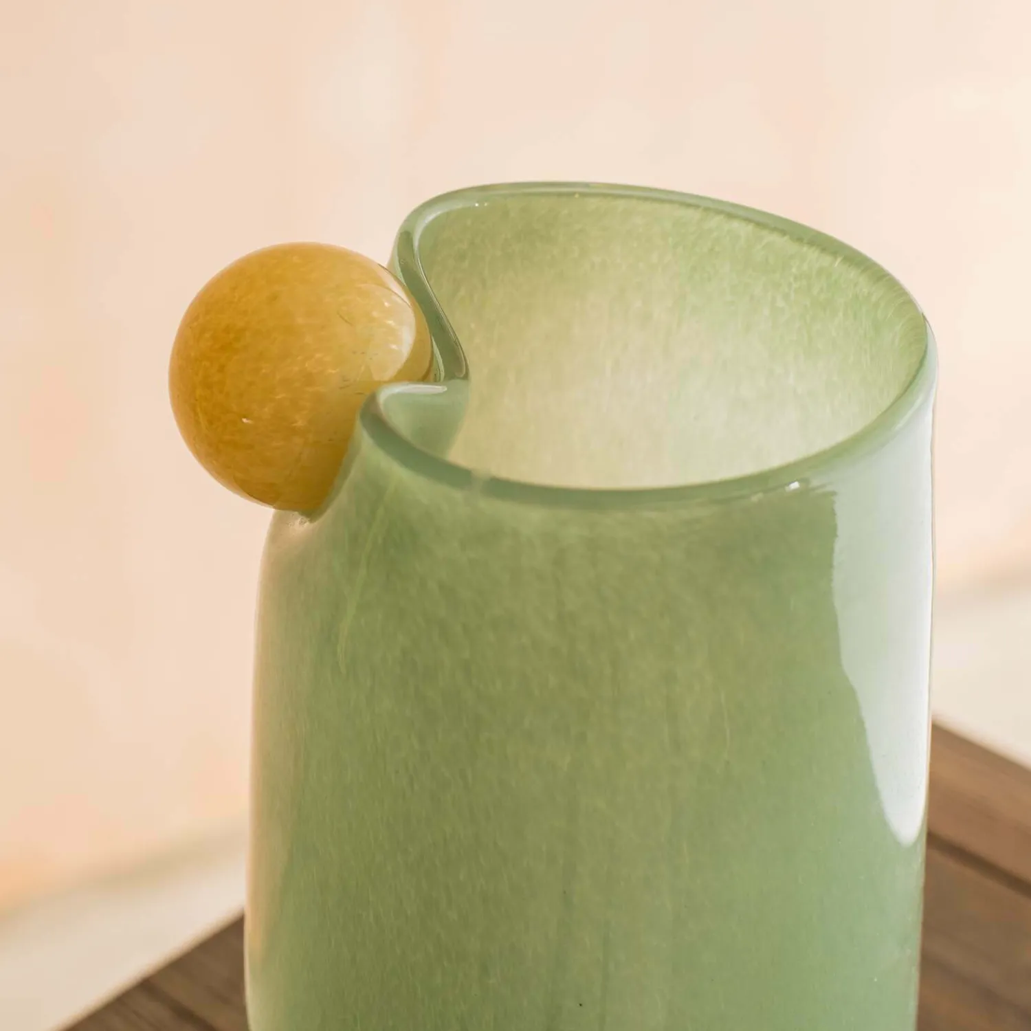 Graham & Green Jade and Yellow Large Bolita Vase