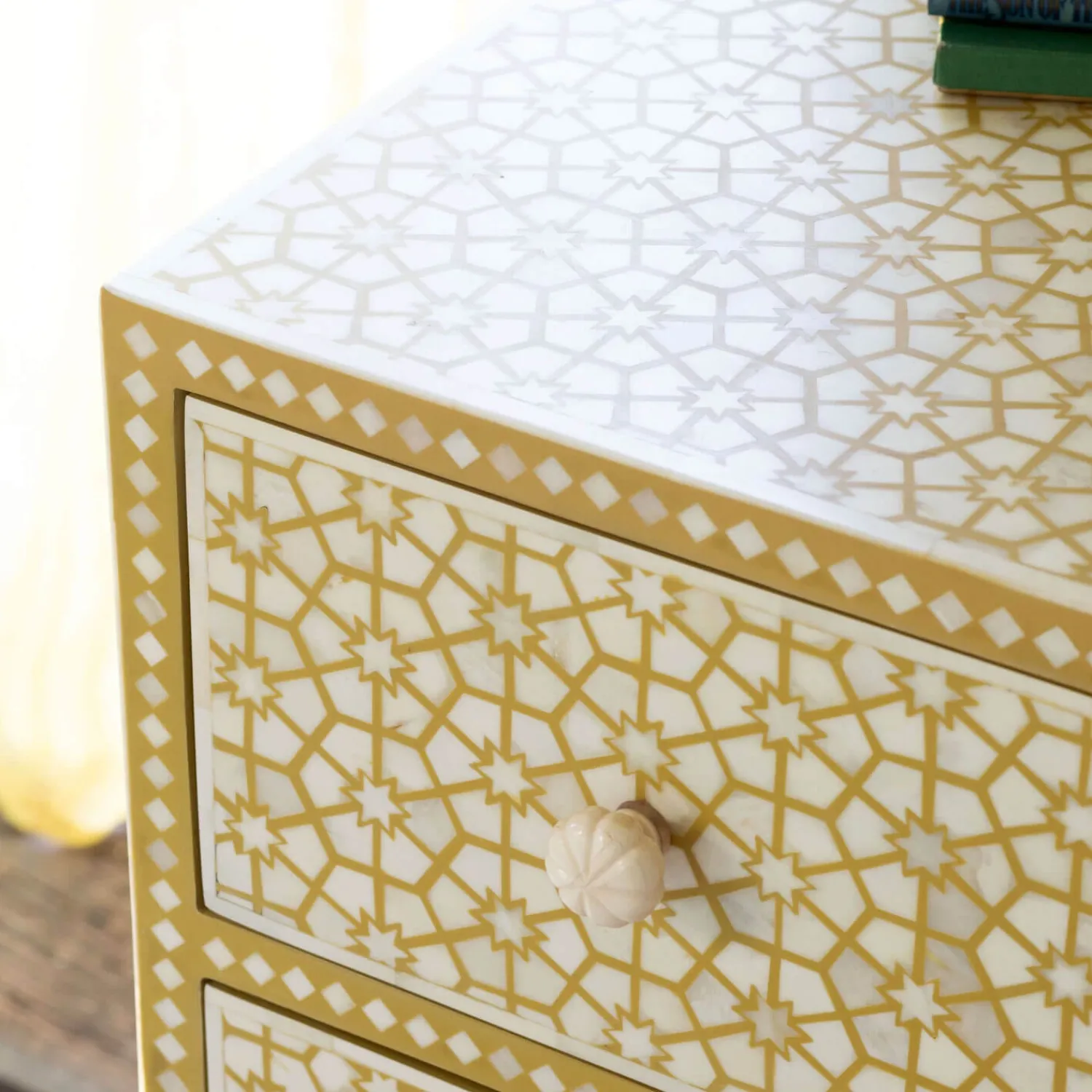Graham & Green Jaipur Bone Inlay Chest of Drawers