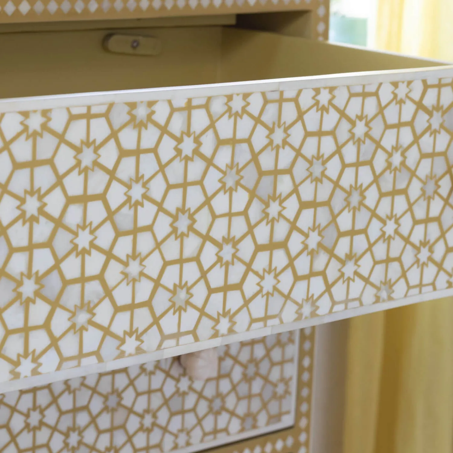 Graham & Green Jaipur Bone Inlay Chest of Drawers