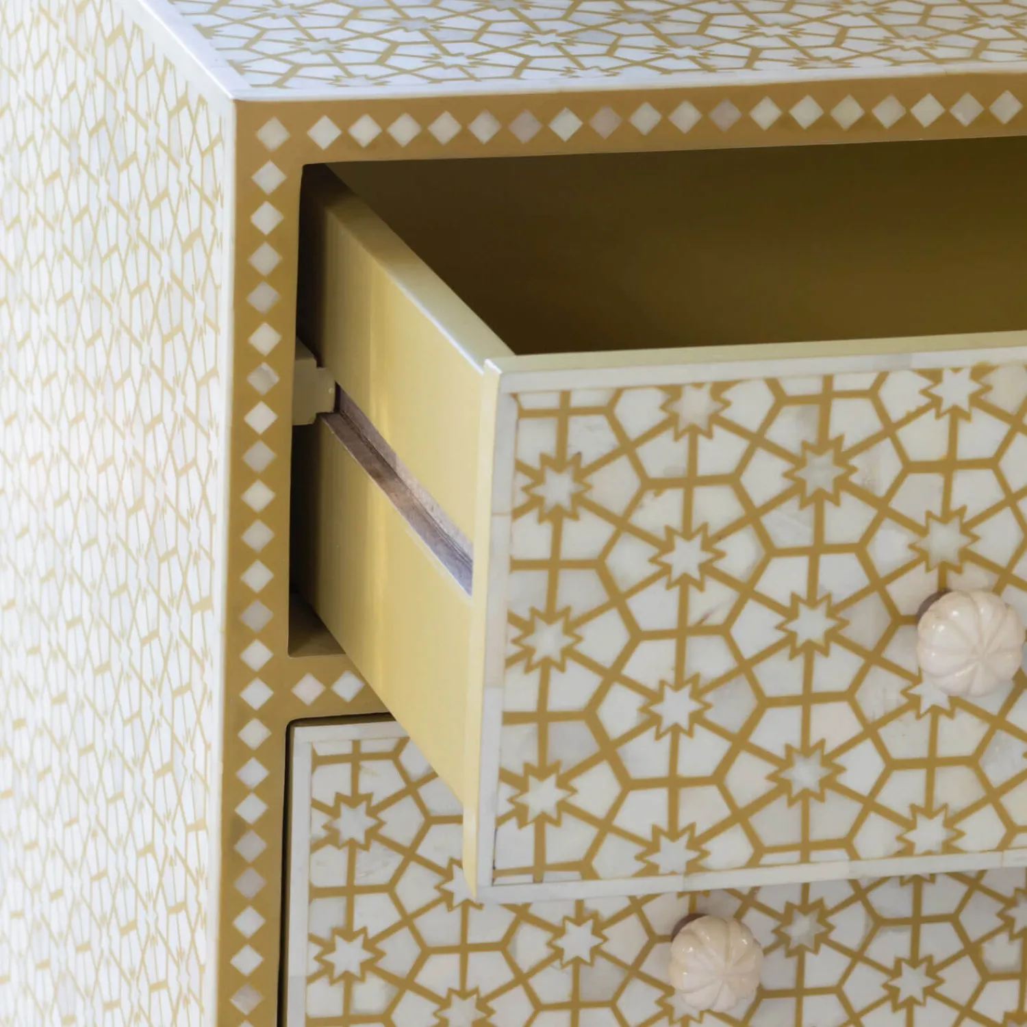 Graham & Green Jaipur Bone Inlay Chest of Drawers