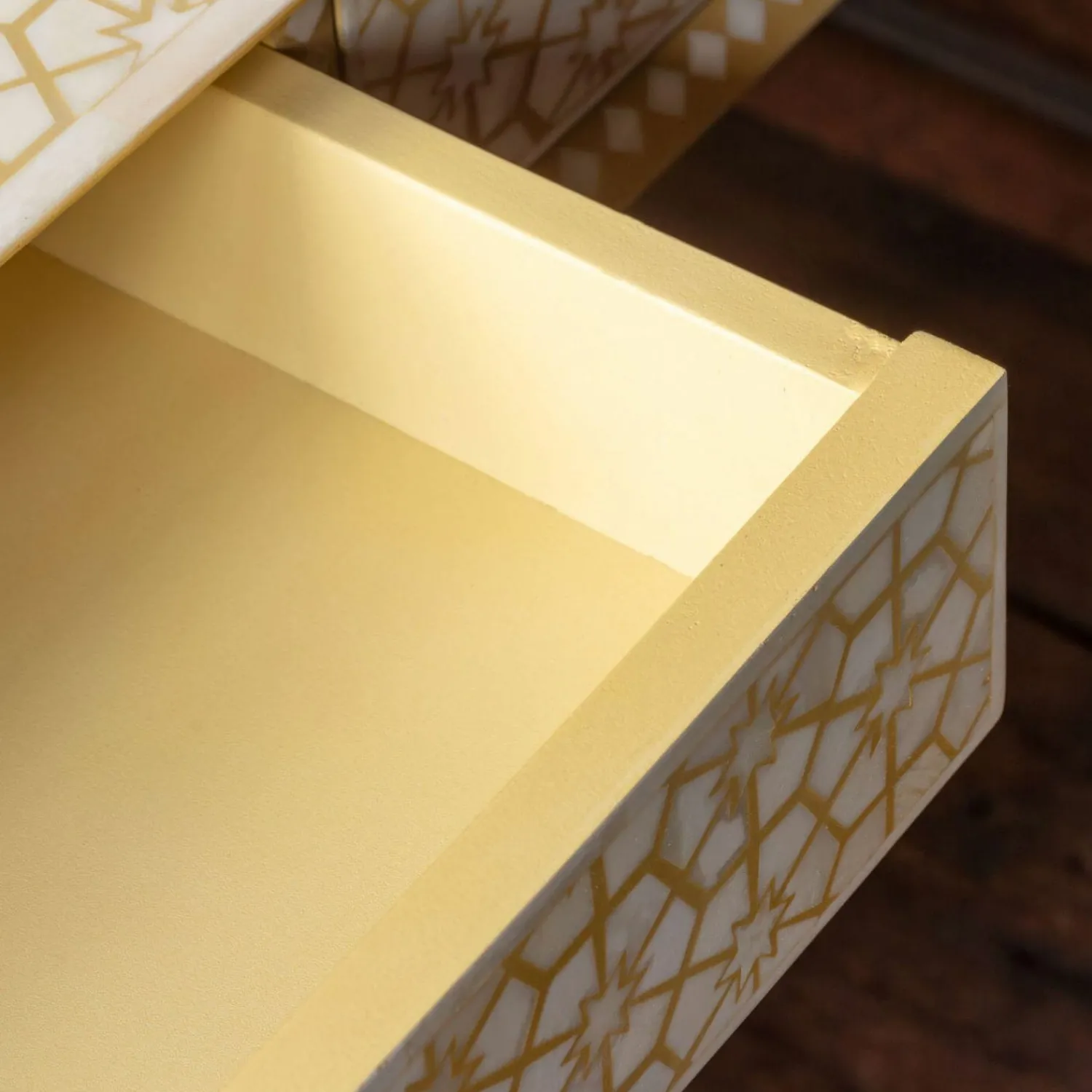 Graham & Green Jaipur Bone Inlay Desk