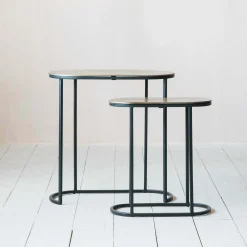 Graham & Green Jansen Set of Two Oval Side Tables