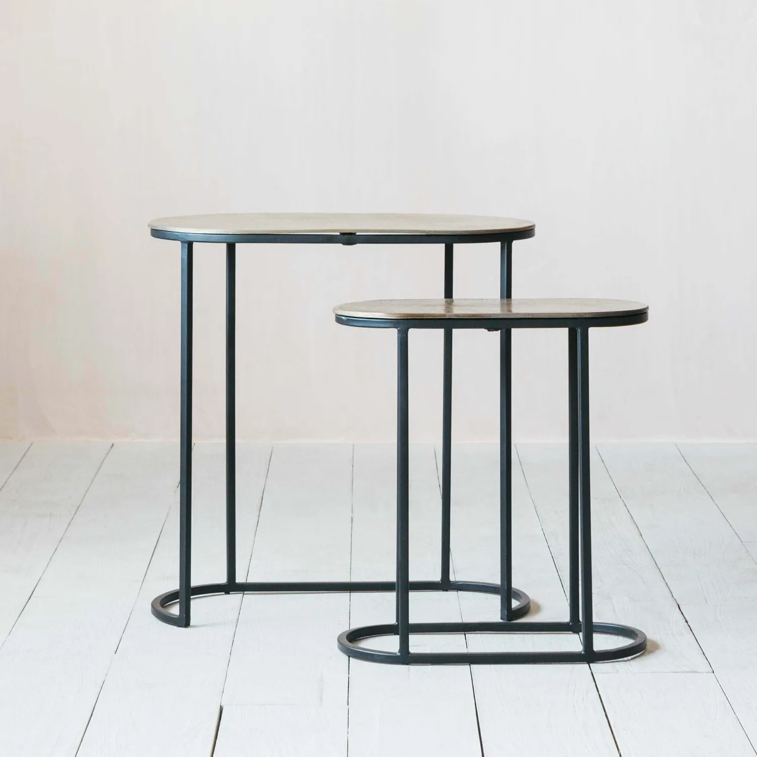 Graham & Green Jansen Set of Two Oval Side Tables