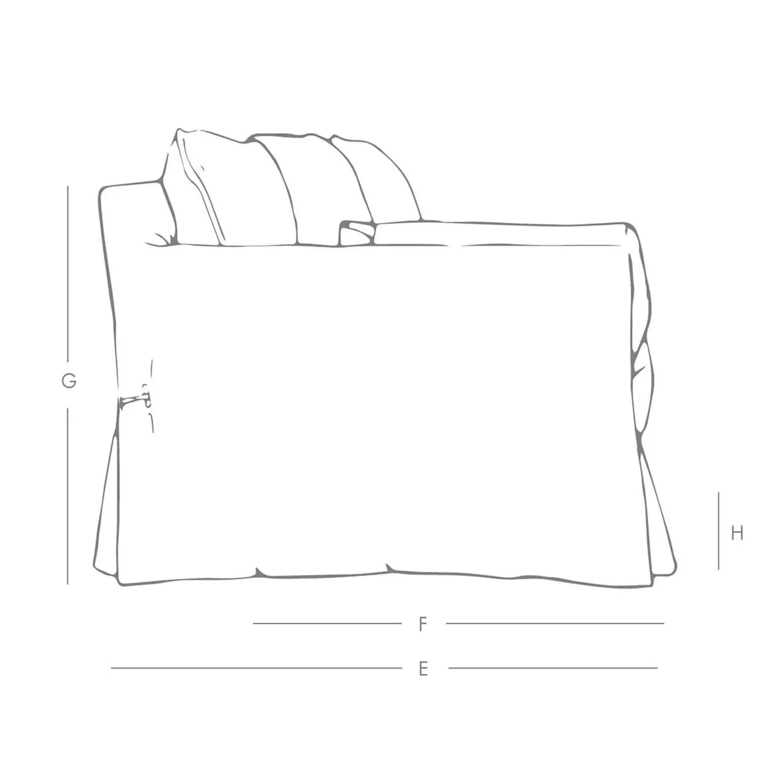 Graham & Green Jasmine Natural Belgian Linen Two Seater Sofa